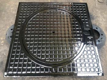 Nắp hố ga khung dương bằng gang kích thước 900mmx900mm tải trọng 12,5T 